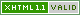 valid xhtlm